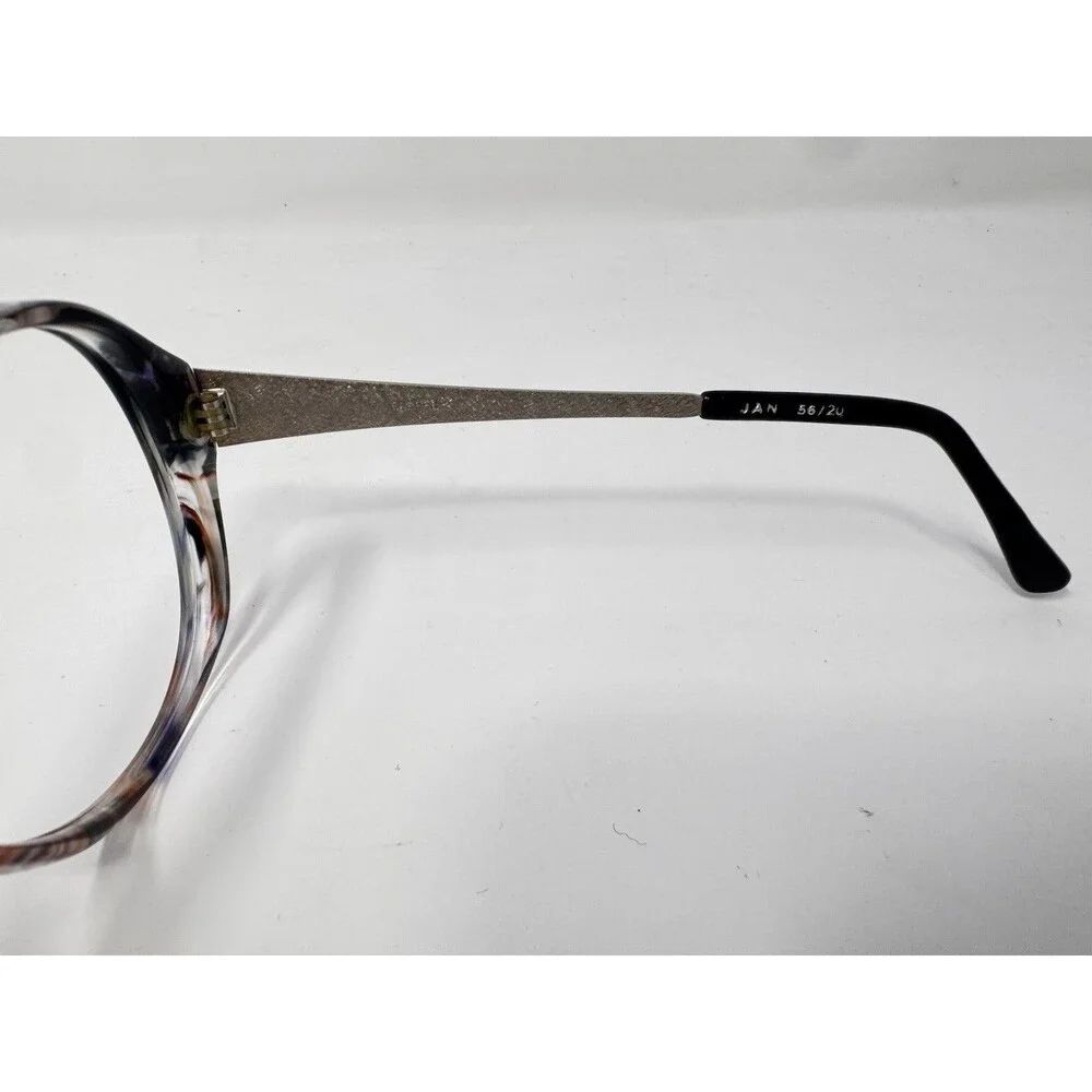 Vintage 1970s Oversized Round Eyeglass Frames Pink Silver Tortoise 55-18-140 New